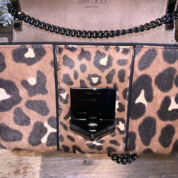 New Jimmy Choo Leopard Print Shoulder Bag - Picture 3 of 8
